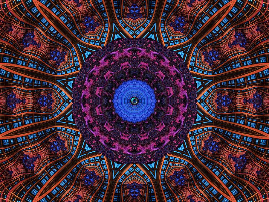 Stained Glass Mandala Digital Art by Rel Rogers