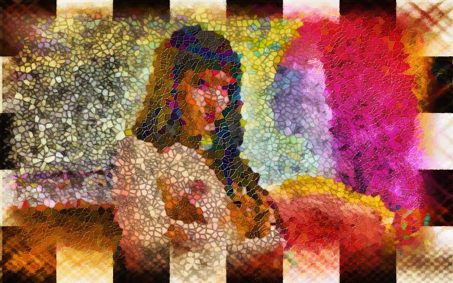 Stained Glass Nude profile by Mario Carini Stained Glass Nude profile by Mario Carini