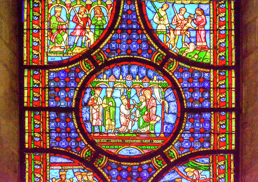 Stained Glass of Troyes, France Photograph by Marcy Wielfaert