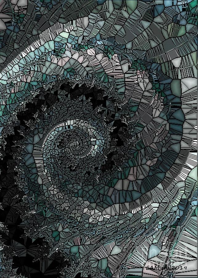 Stained Glass Spiral Digital Art by Elizabeth McTaggart