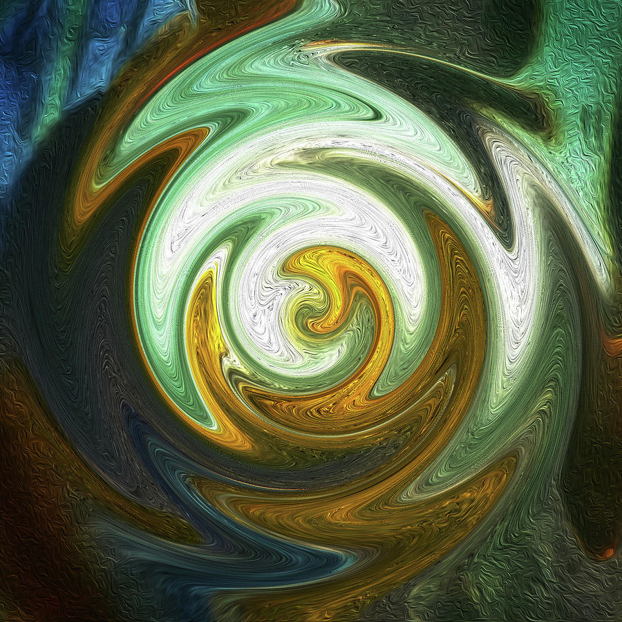 Stained Glass Swirl Digital Art by Trina R Sellers
