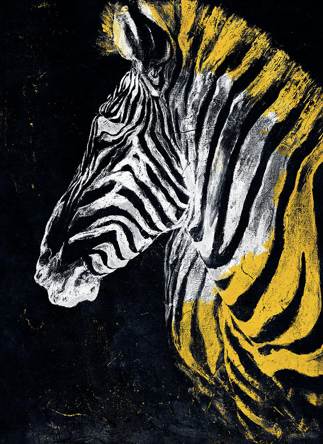 Zebra Painting - Stained Safari II by Patricia Pinto