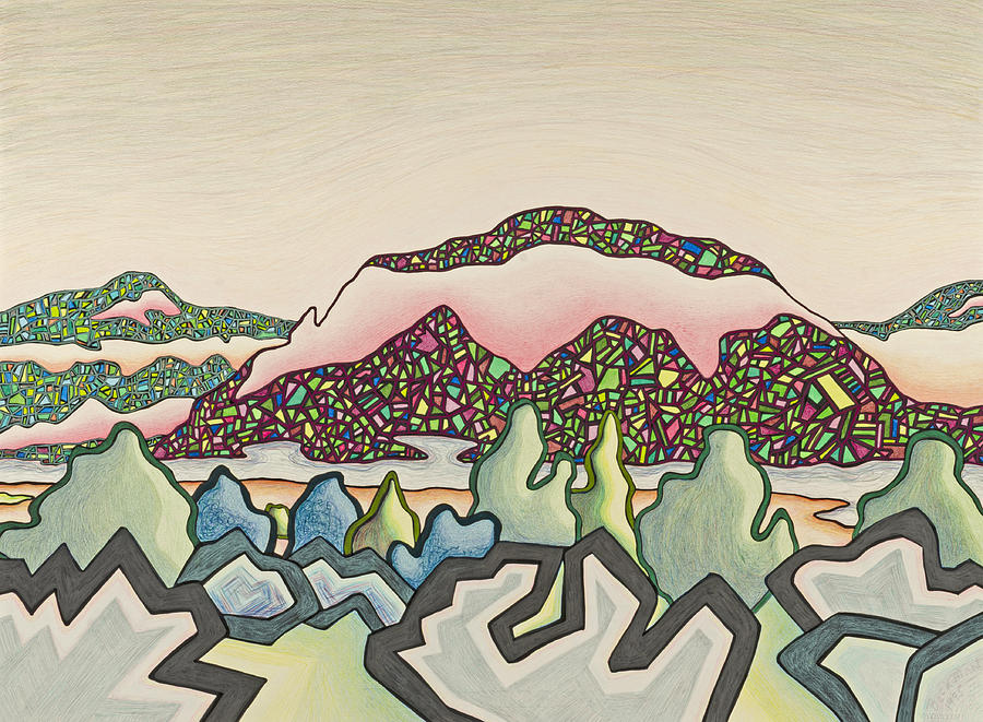 Dale Beckman Mixed Media - Stainglass Desert #2 by Dale Beckman Dale Beckman Mixed Media - Stainglass Desert #2 by Dale Beckman