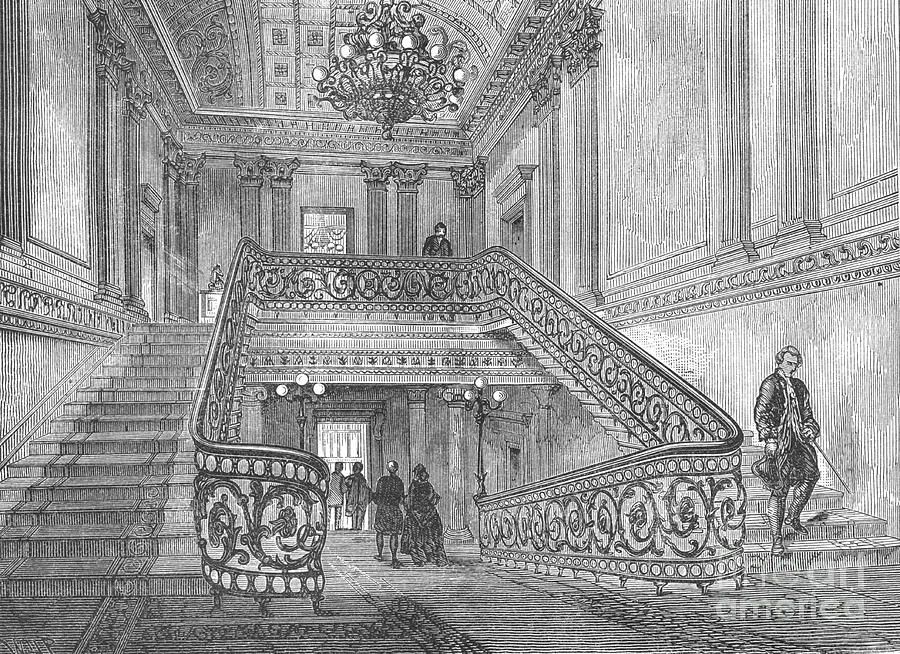Staircase In Northumberland House Drawing by Print Collector