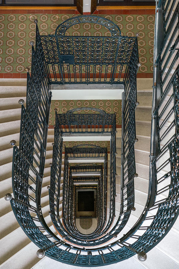 Staircase - Looking Down Photograph by Dieter Reichelt