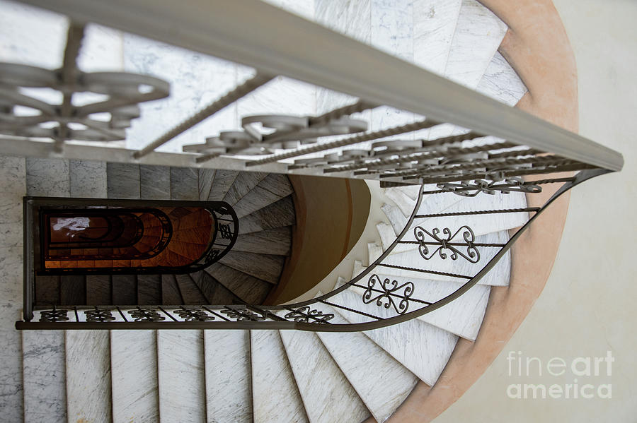 Staircase Study The Baileys Hotel Rome  Photograph by Wayne Moran