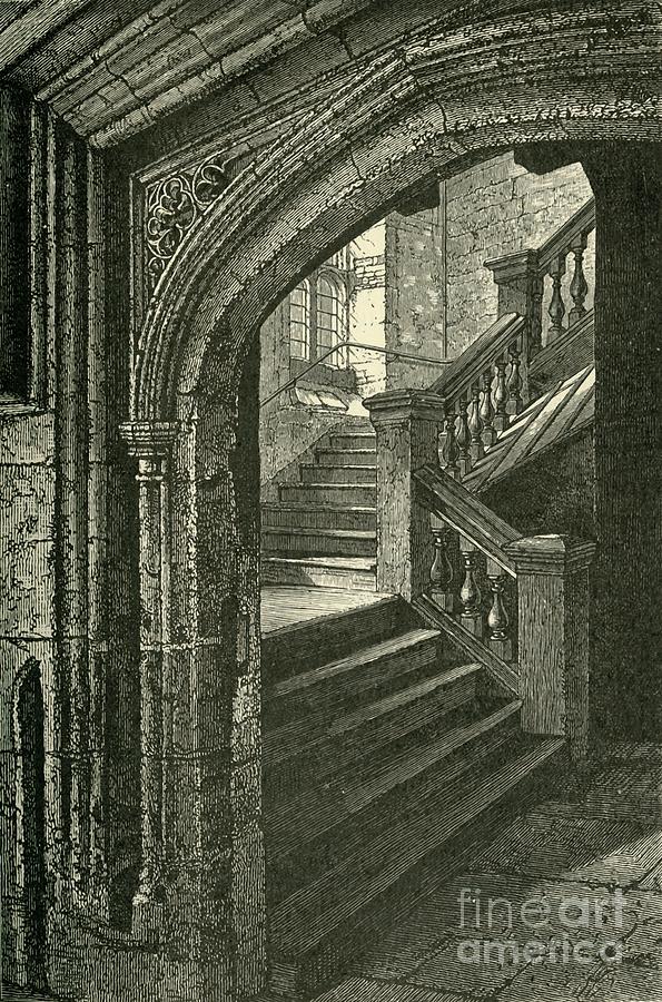 Staircase To The Chapel And Upper School Drawing by Print Collector