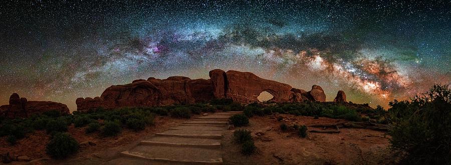 Arches National Park Photograph - Stairway To Heavenly Windows by Mike Berenson