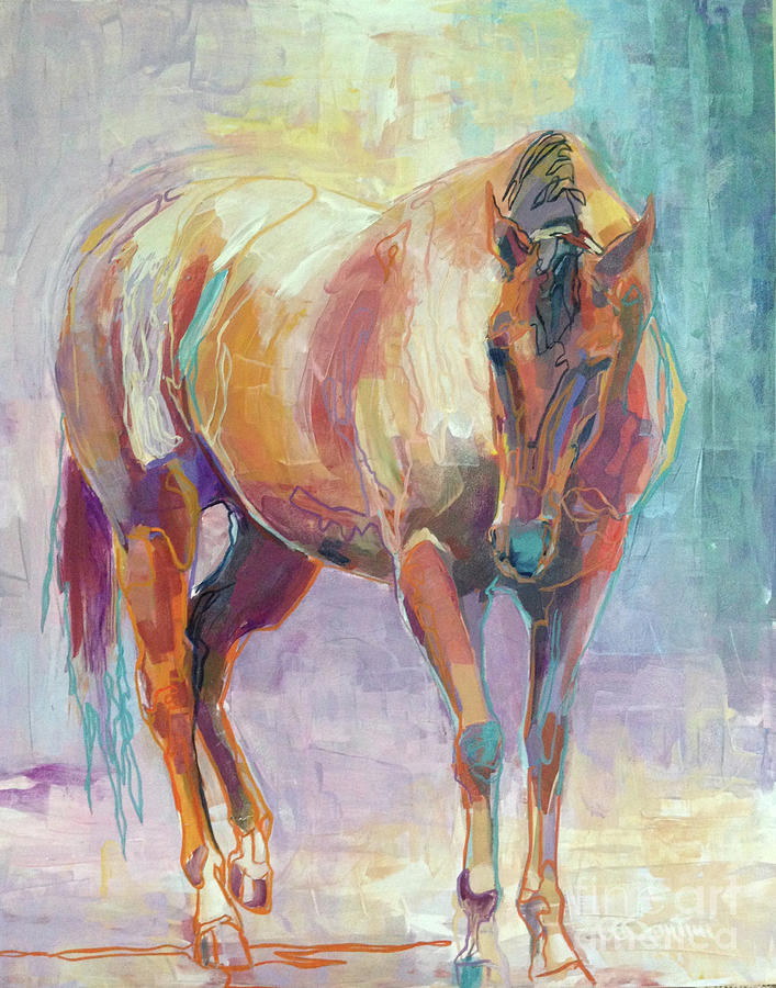 Horse Painting - Stallion by Kimberly Santini