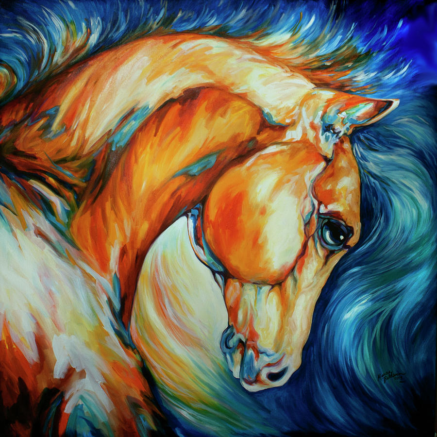 Horse Painting - Stallion by Marcia Baldwin
