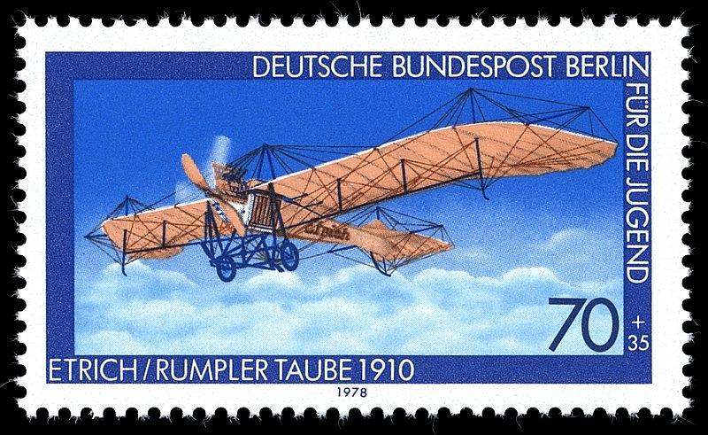 Stamp 1910 Etrich Rumpler Taube Photograph by L Brown | Fine Art America