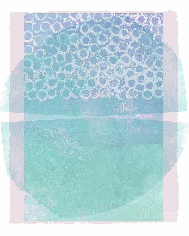 Stamped Geometric Design Blue and Pink by Patricia Strand Stamped Geometric Design Blue and Pink by Patricia Strand