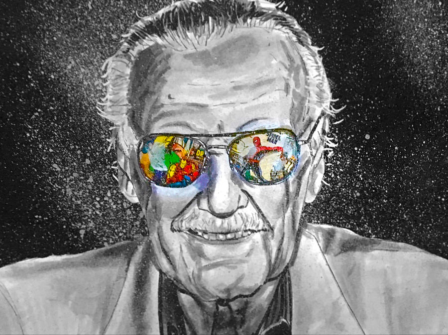 Stan Lee Painting by Joel Tesch