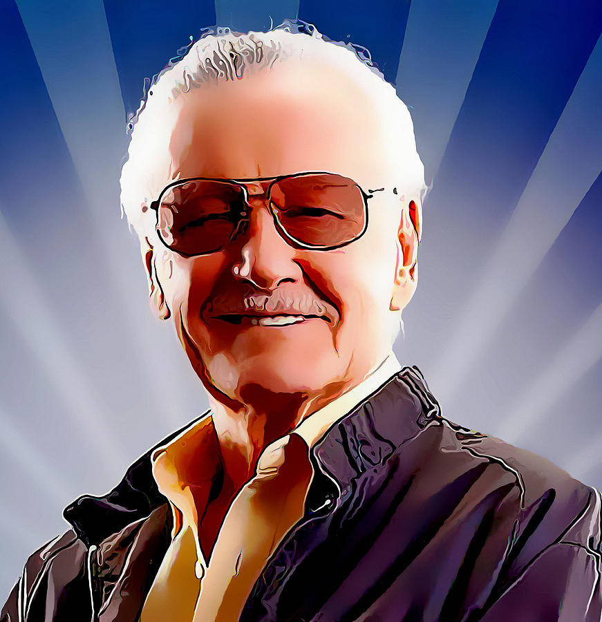 Stan Lee Mixed Media by Marvin Blaine - Fine Art America