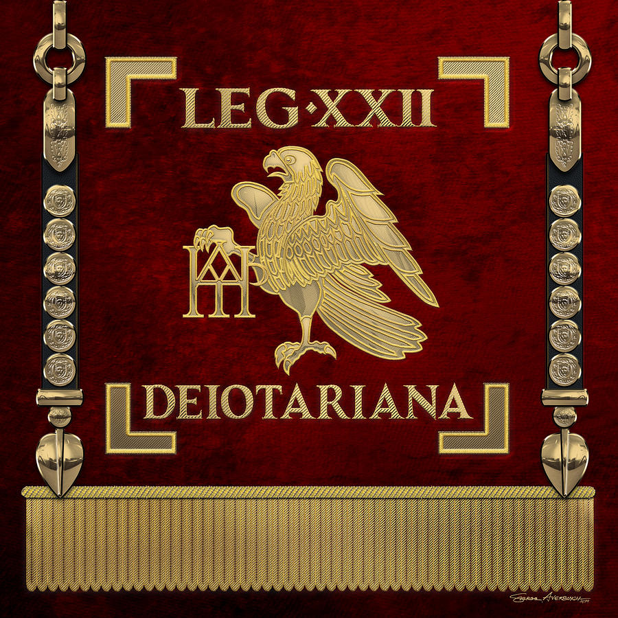 Standard of 22nd Legion Deiotariana - Vexillum of the Deiotarus Twenty-Second Legion Digital Art by Serge Averbukh