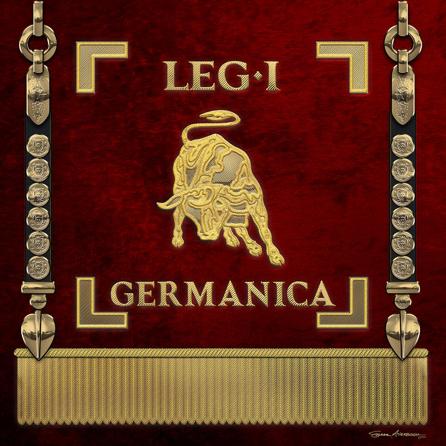 Standard of the 1st Germanic Legion - Vexillum of Legio I Germanica Photograph by Serge Averbukh