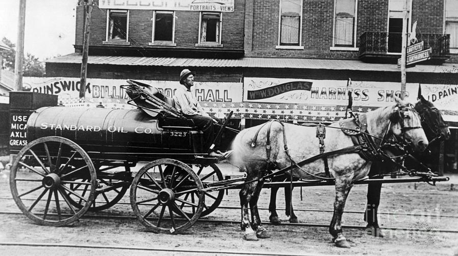 Standard Oil Horse Drawn Wagon On Old St Photograph by Bettmann