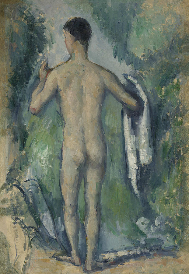 Standing Bather, Seen from the Back Painting by Paul Cezanne