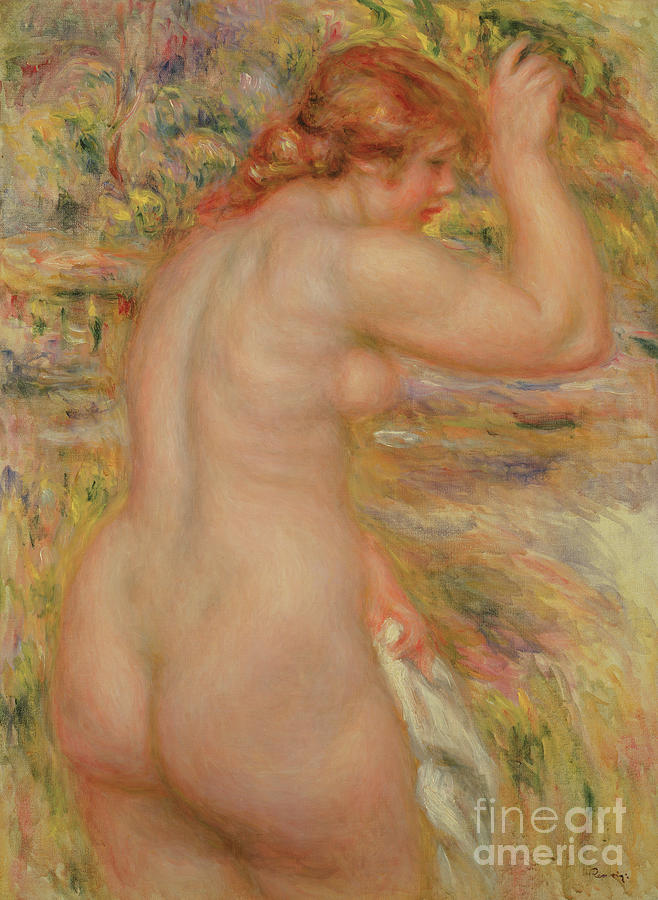 Standing Nude by Renoir Painting by Pierre Auguste Renoir