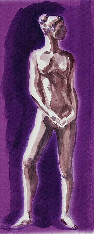 Standing Nude Model Gesture XXXIX Painting by Irina Sztukowski