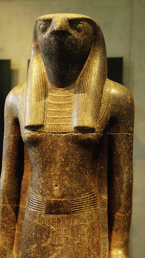 Standing striding figure of the god Horus Photograph by Steve Estvanik