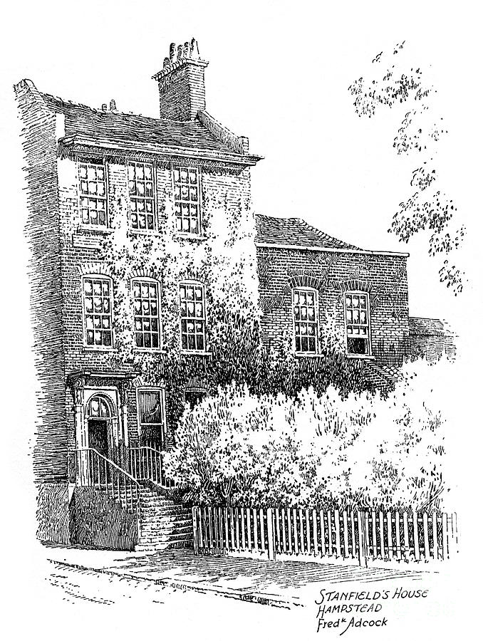 Stanfield House, Hampstead, London Drawing by Print Collector