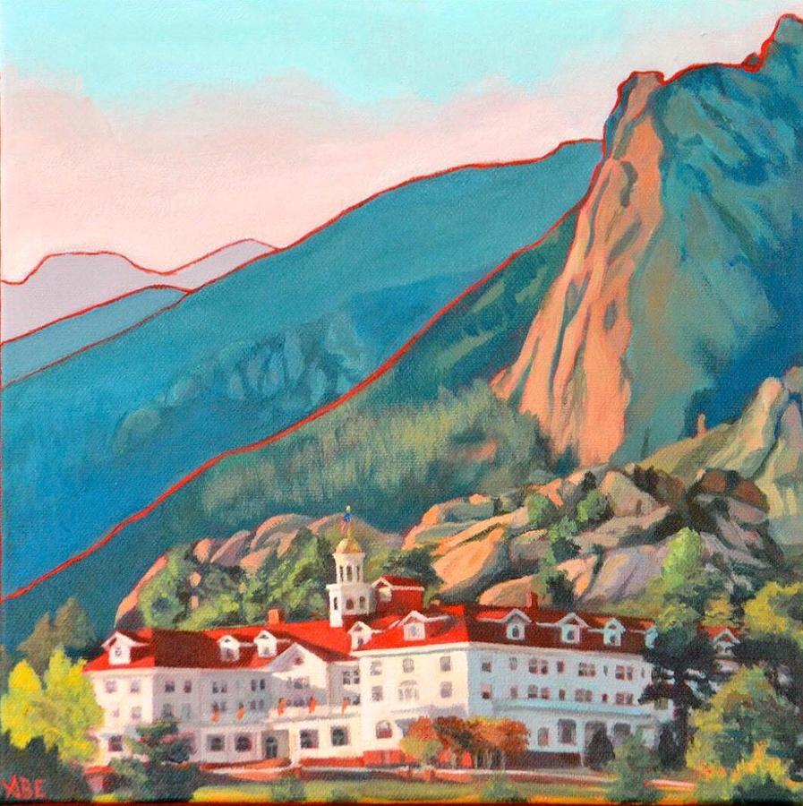 The Stanley Hotel Watercolor Painting Estes Park, Colorado