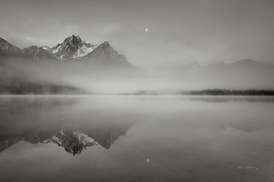 Black And White Photograph - Stanley Lake Idaho Bw by Alan Majchrowicz
