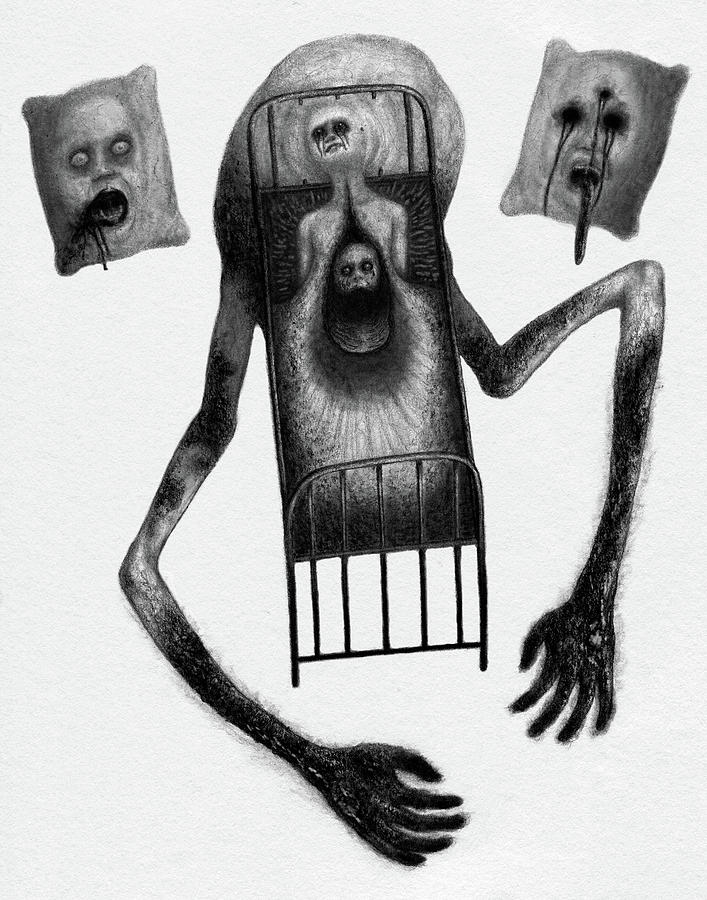 Horror Drawing - Stanley The Sleepless - Artwork by Ryan Nieves