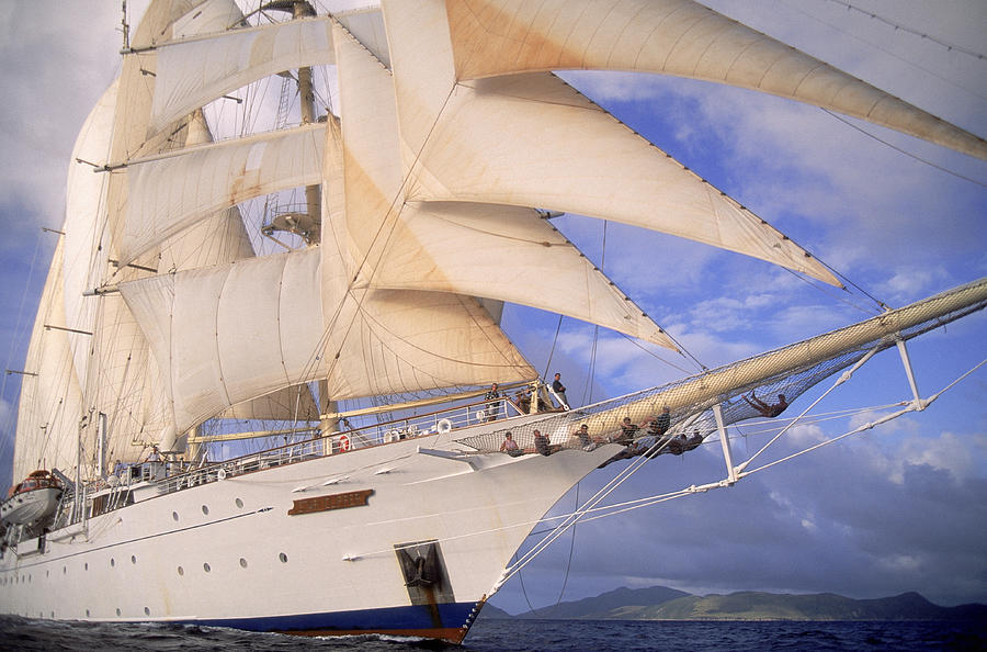 Star Clipper, 4-masted Sailing Ship Photograph by Barry Winiker
