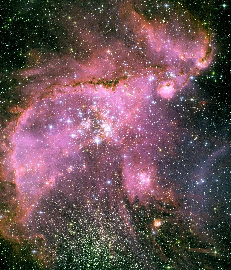 Star Cluster Ngc 346, Where Hot Young Photograph by A. Nota/nasa/esa/stsci/spl