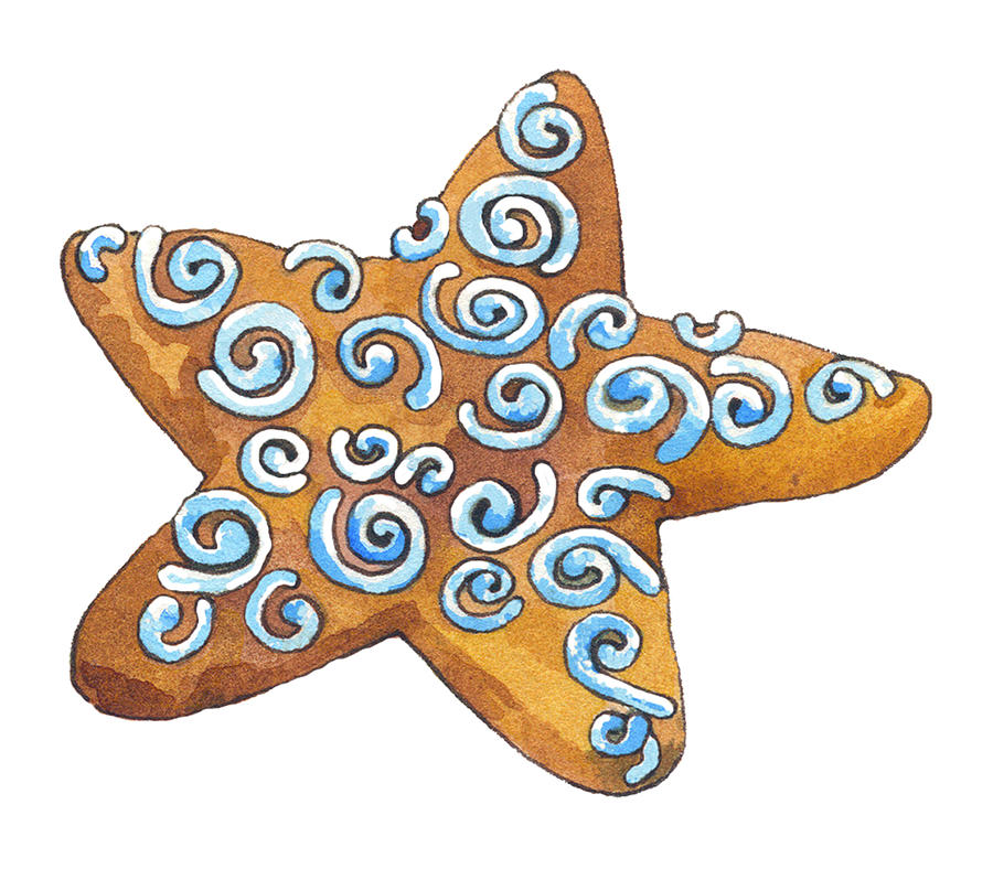 Star Cookie 4 Painting by Wendy Edelson