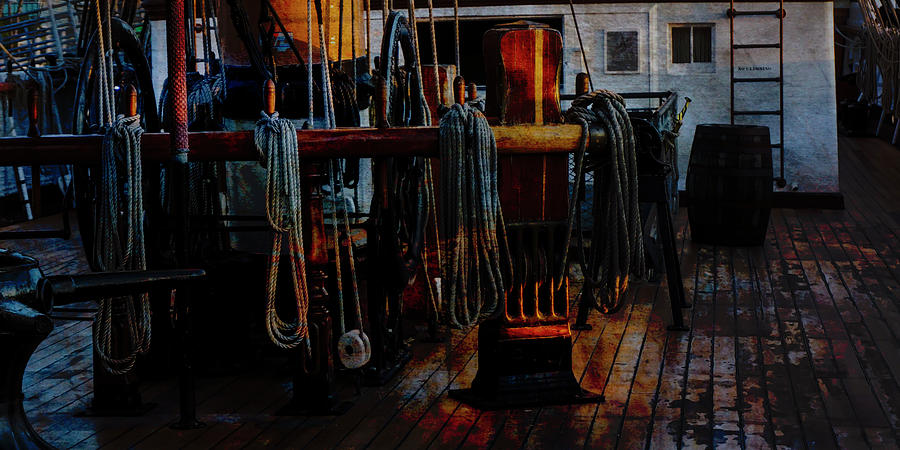 Star of India Ropes and Rigging Photograph by Cathy Anderson