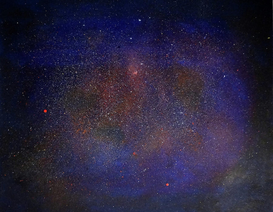 Star Scape Space  Painting by Katy Hawk