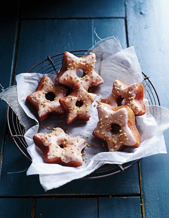 Star Shaped Cinammon Doughnuts Photograph by Oliver Brachat