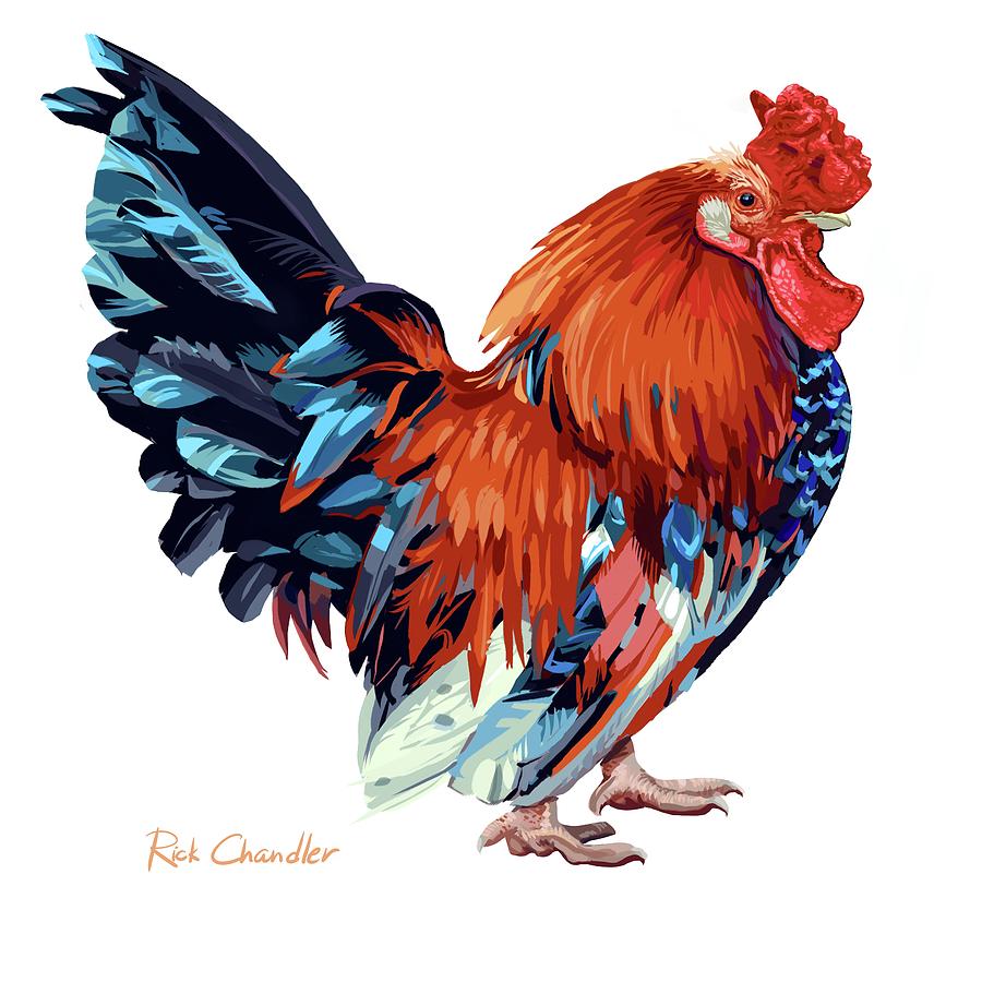 Star Spangled Chicken Digital Art by Rick Chandler