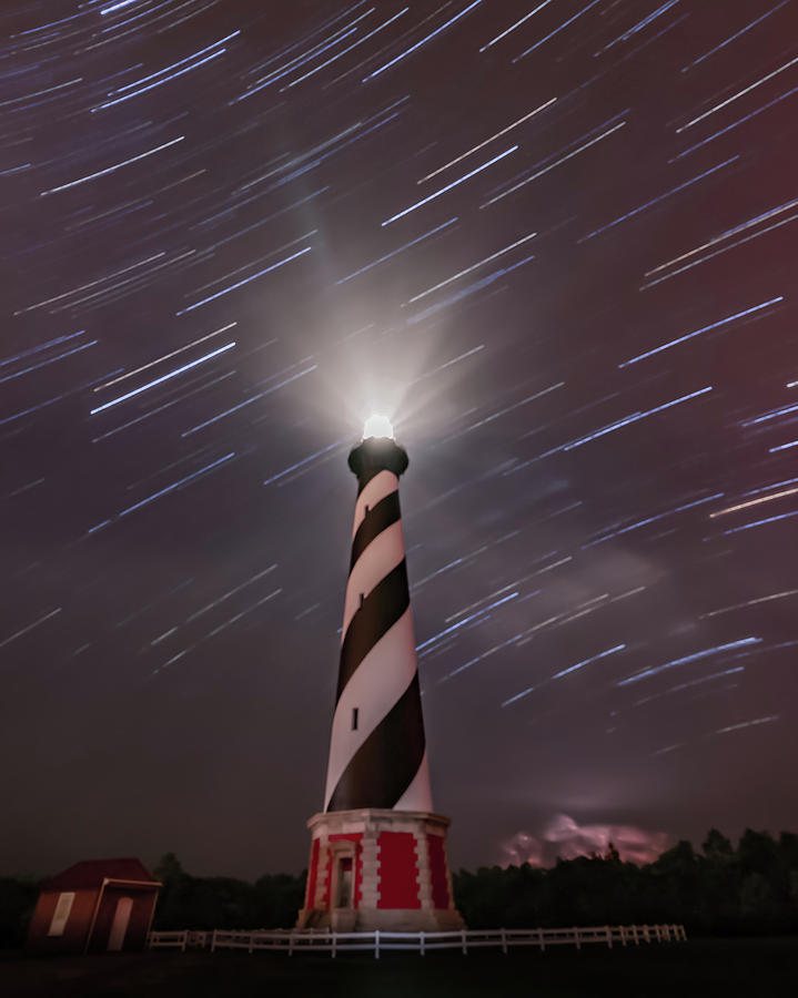 Star Trails at Cape Hatteras Photograph by Joe Kopp