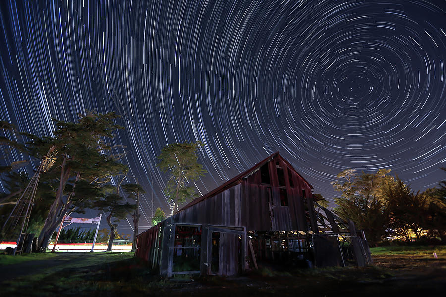 Star Trails Over Bonetti Ranch Photograph by Mike Long