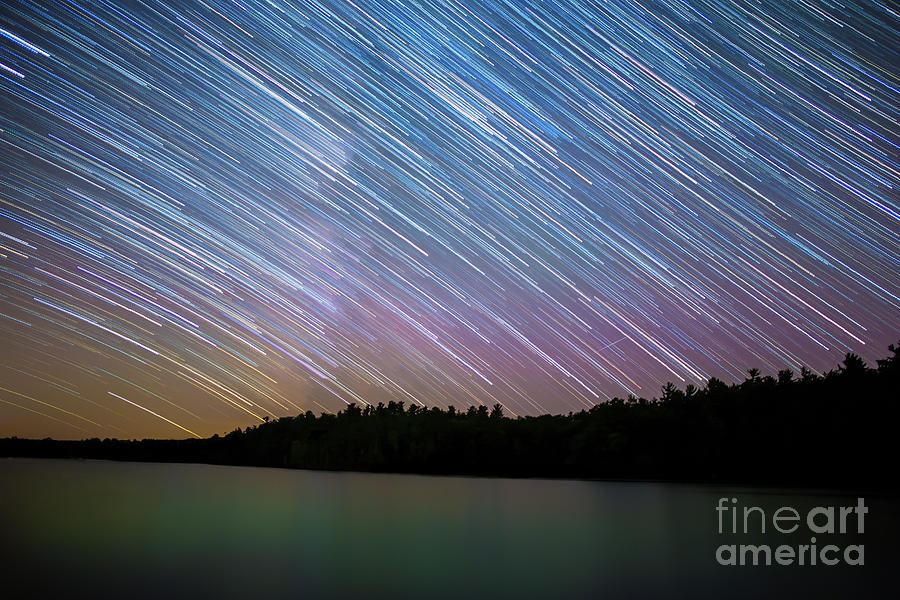 Star Trails Over Minocqua, Wi Photograph by Zach Ripley