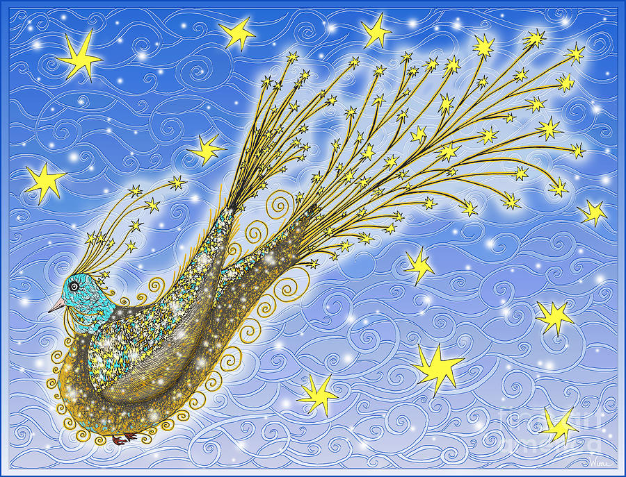 Starbird Digital Art by Lise Winne