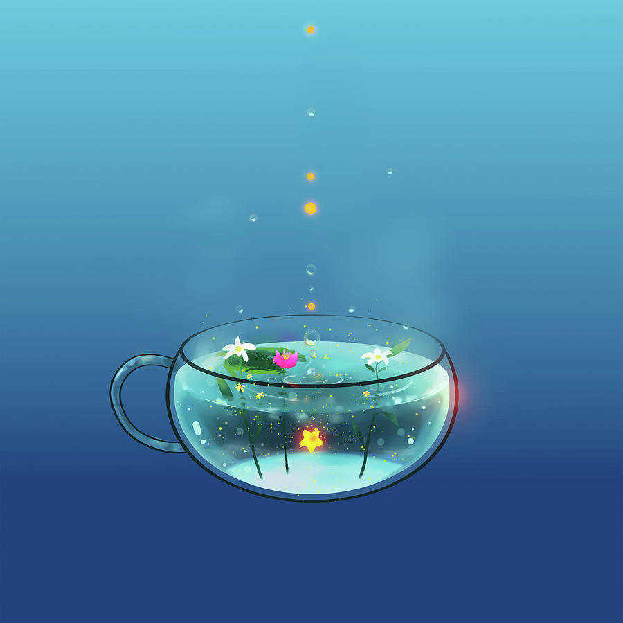 Cup Mixed Media - Stardrop Tea by Seerlight