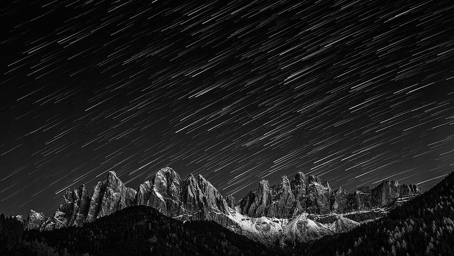 Starfall In The Dolomites Photograph by Valeriy Shcherbina
