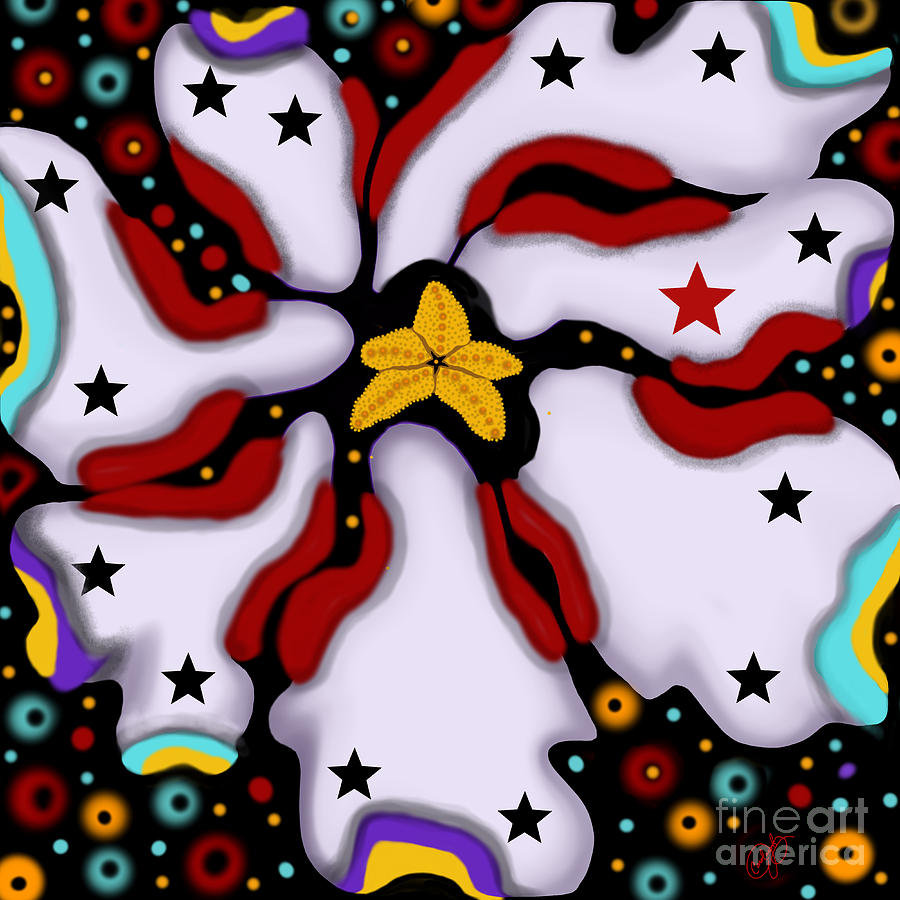 Starfish Digital Art by Carol Jacobs