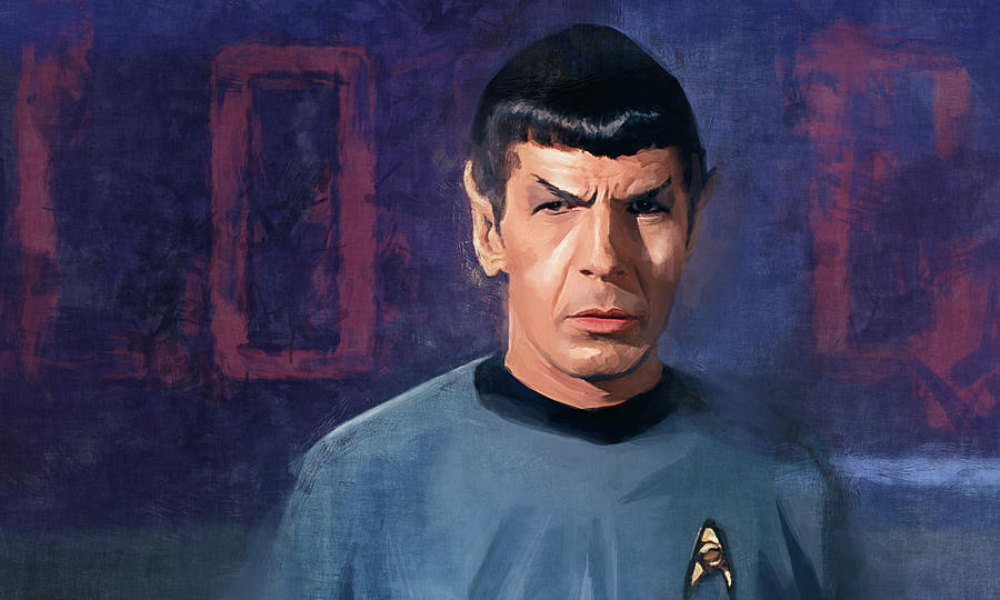 Leonard Nimoy Painting - Starfleet Intellect - Doctor Spock by Joseph Oland