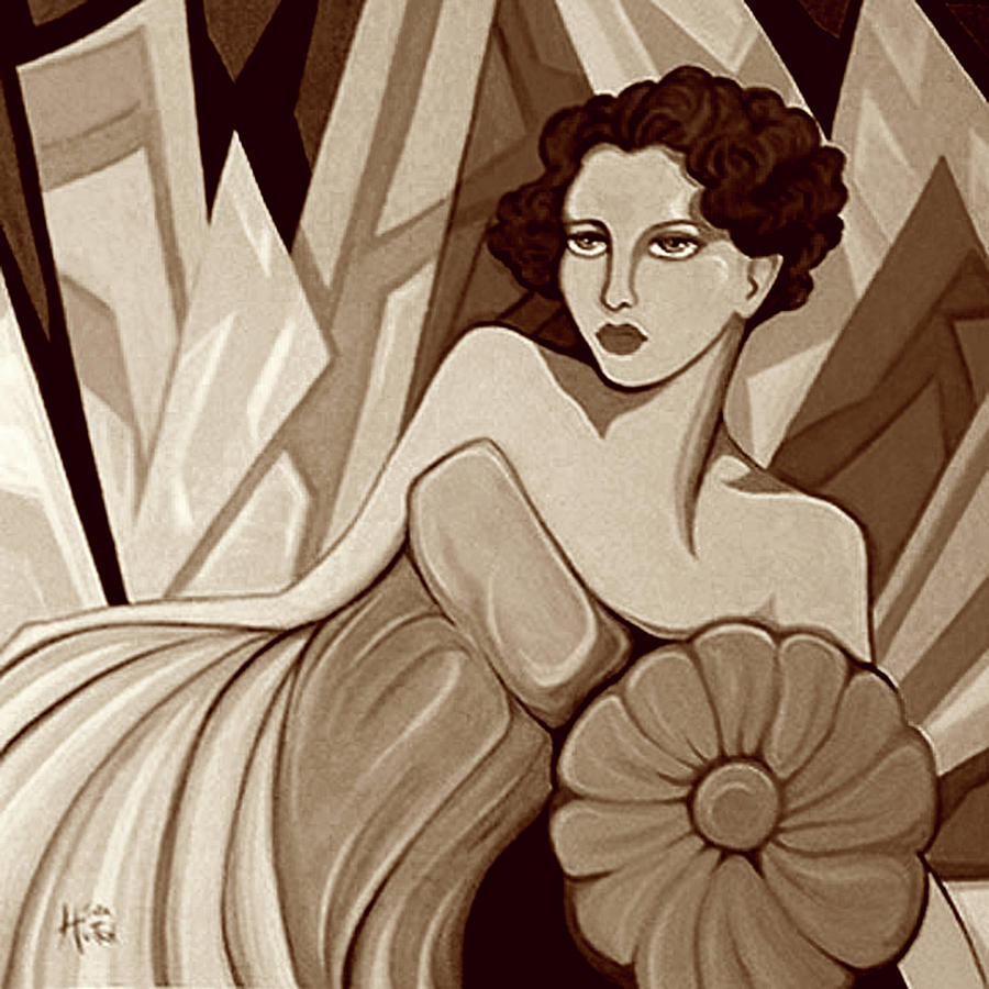 Starlet 1935 in Sepia Tone Painting by Tara Hutton