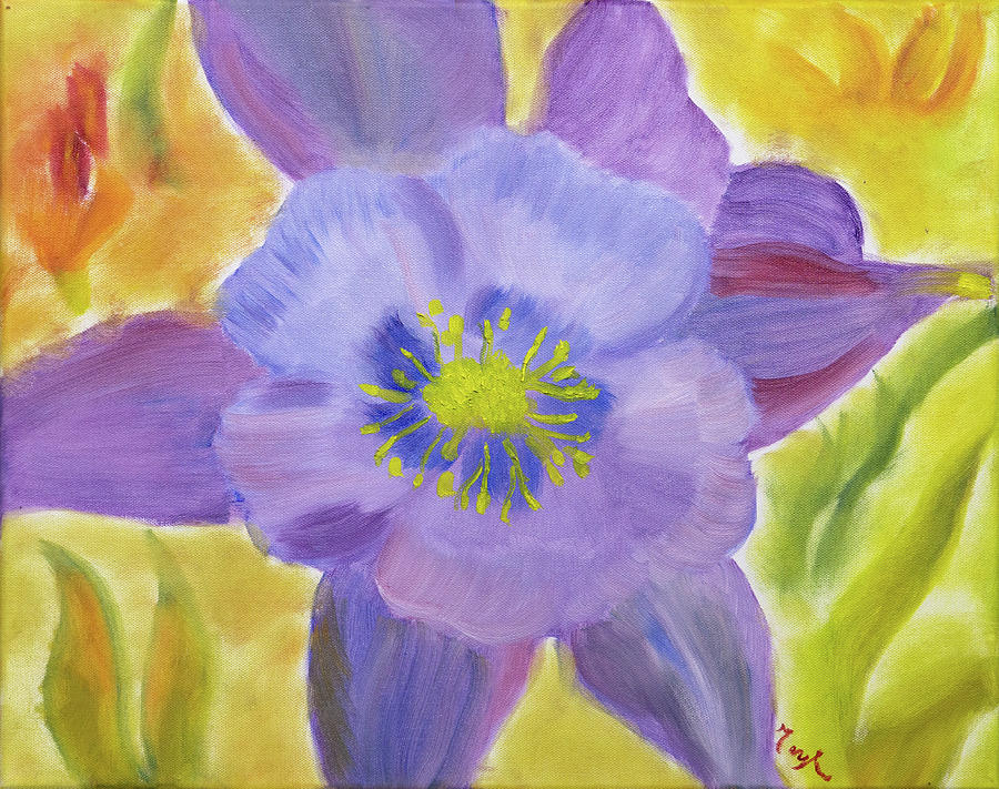 Nature Painting - Starlight Petals by Meryl Goudey