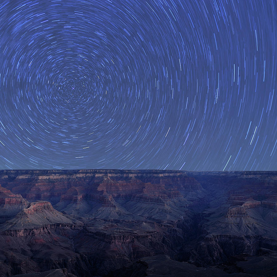 Starring Night At Grand Canyon Photograph by Mengzhonghua Photography