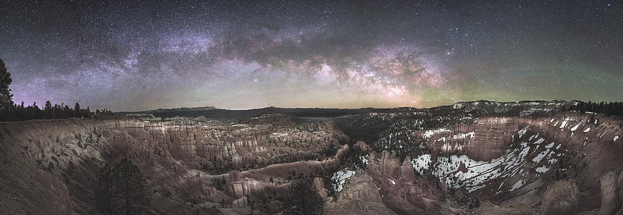Milkyway Photograph - Starry Night At Bryce Canyon by Etsuya Morita