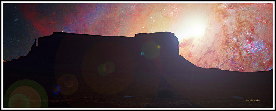 Starry Night Fantasy, Monument Valley Digital Art by A Macarthur Gurmankin