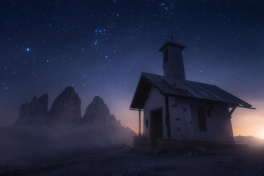 Starry Night In Dolomites Photograph by Luca Rebustini